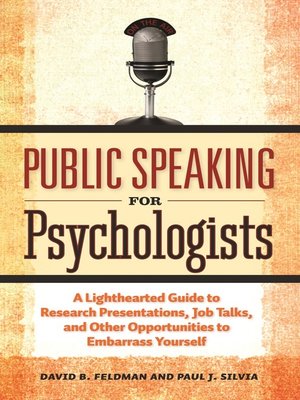 cover image of Public Speaking for Psychologists
